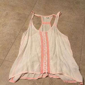 White tank top with design